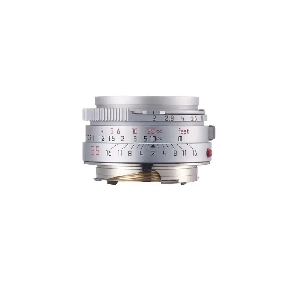 Mandler 35mm f/2 7-Element Lens Silver Chrome M-Mount with 12504 Hood Set - NIB